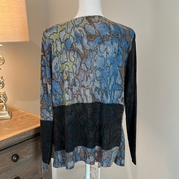 $165 Alberto Makali Cardigan ART
Wool Blend Open Front Long Sleeve Sweater LARGE - Picture 6 of 14